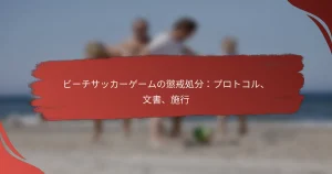 ビーチサッカーゲームの懲戒処分：プロトコル、文書、施行